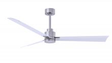 Matthews Fan Company AK-BN-MWH-56 - Alessandra 3-blade transitional ceiling fan in brushed nickel finish with matte white blades. Opti