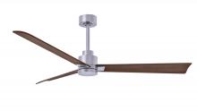 Matthews Fan Company AK-BN-WN-56 - Alessandra 3-blade transitional ceiling fan in brushed nickel finish with walnut blades. Optimized