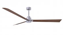 Matthews Fan Company AK-BN-WN-72 - Alessandra 3-blade transitional ceiling fan in brushed nickel finish with walnut blades. Optimized