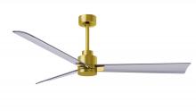 Matthews Fan Company AK-BRBR-BN-56 - Alessandra 3-blade transitional ceiling fan in a brushed brass finish with brushed nickel blades.