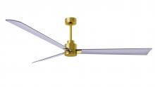 Matthews Fan Company AK-BRBR-BN-72 - Alessandra 3-blade transitional ceiling fan in a brushed brass finish with brushed nickel blades.