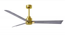 Matthews Fan Company AK-BRBR-BW-56 - Alessandra 3-blade transitional ceiling fan in brushed brass finish with barnwood blades. Optimize