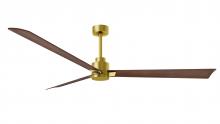 Matthews Fan Company AK-BRBR-WN-72 - Alessandra 3-blade transitional ceiling fan in brushed brass finish with walnut blades. Optimized