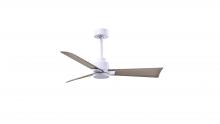 Matthews Fan Company AK-MWH-GA-42 - Alessandra 3-blade transitional ceiling fan in matte white finish with gray ash blades. Optimized