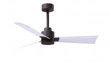 Matthews Fan Company AK-TB-MWH-42 - Alessandra 3-blade transitional ceiling fan in textured bronze finish with matte white blades. Opt