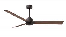 Matthews Fan Company AK-TB-WN-56 - Alessandra 3-blade transitional ceiling fan in textured bronze finish with walnut blades. Optimize