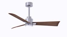 Matthews Fan Company AKLK-BN-WN-42 - Alessandra 3-blade transitional ceiling fan in brushed nickel finish with walnut blades. Optimized
