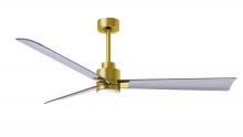 Matthews Fan Company AKLK-BRBR-BN-56 - Alessandra 3-blade transitional ceiling fan in a brushed brass finish with brushed nickel blades.
