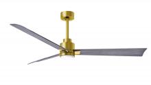 Matthews Fan Company AKLK-BRBR-BW-56 - Alessandra 3-blade transitional ceiling fan in brushed brass finish with barnwood blades. Optimize