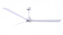 Matthews Fan Company AKLK-MWH-MWH-72 - Alessandra 3-blade transitional ceiling fan in matte white finish with matte white blades. Optimiz