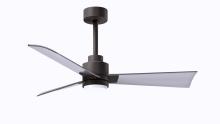 Matthews Fan Company AKLK-TB-BN-42 - Alessandra 3-blade transitional ceiling fan in textured bronze finish with brushed nickel blades.
