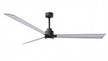 Matthews Fan Company AKLK-TB-BN-72 - Alessandra 3-blade transitional ceiling fan in textured bronze finish with brushed nickel blades.