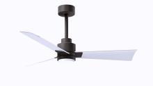 Matthews Fan Company AKLK-TB-MWH-42 - Alessandra 3-blade transitional ceiling fan in textured bronze finish with matte white blades. Opt