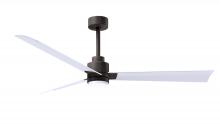 Matthews Fan Company AKLK-TB-MWH-56 - Alessandra 3-blade transitional ceiling fan in textured bronze finish with matte white blades. Opt
