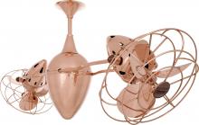 Matthews Fan Company AR-CP-MTL - Ar Ruthiane 360° dual headed rotational ceiling fan in polished copper finish with metal blades.