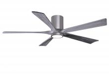 Matthews Fan Company IR5HLK-BP-BW-60 - IR5HLK five-blade flush mount paddle fan in Brushed Pewter finish with 60” Barn Wood blades and
