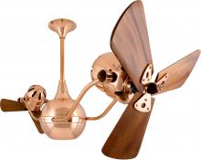 Matthews Fan Company VB-CP-WD - Vent-Bettina 360° dual headed rotational ceiling fan in polished copper finish with solid sustain