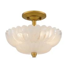 Quoizel WHP1712BRG - Whitecap 3-Light Brushed Gold Semi-Flush Mount