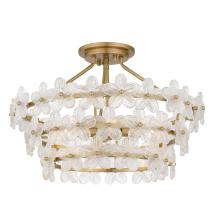 Quoizel WRIG1720BRG - Wright 4-Light Brushed Gold Semi-Flush Mount