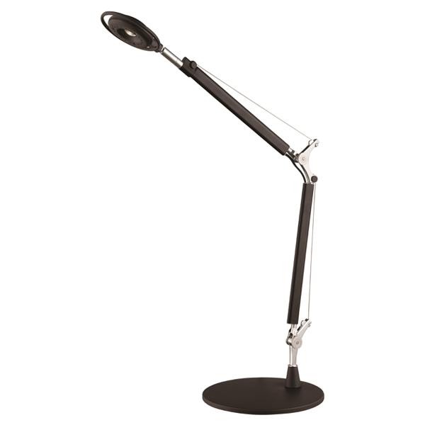 LED Desk Lamp; Double Arm; 5W; 4000K; 300 Lumen; Black Finish