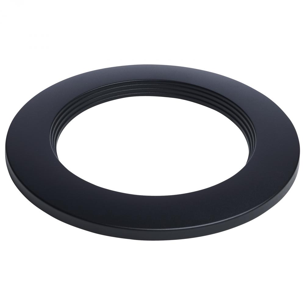 Regressed Wafer Downlight Retrofit Trim; 4 Inch; Matte Black Finish