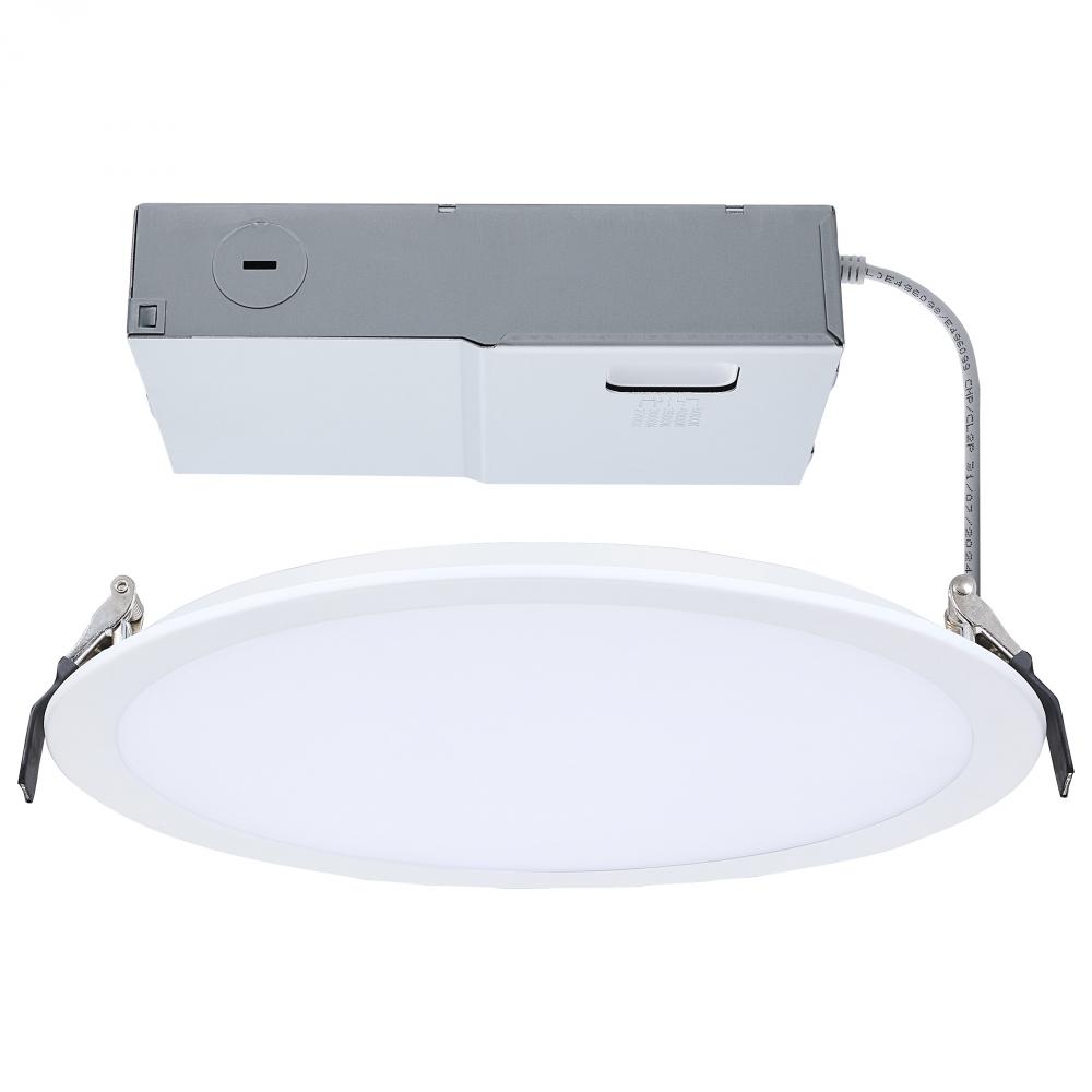 30 Watt; 10 Inch LED Direct Wire Downlight; Remote Driver; CCT Selectable; Dual Dimming; Flat Face;