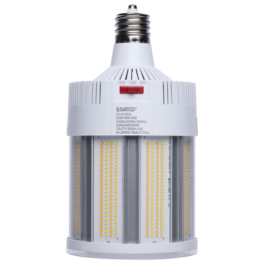 200/150/100 Watt; 30K/40K/50K CCT; Field Selectable LED; Corncob; Mogul Extended Base; 120-277