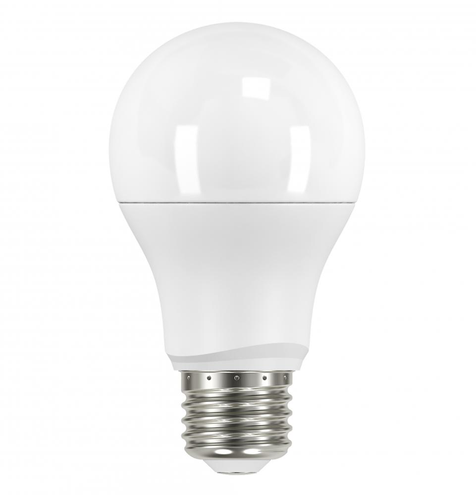 9.5 Watt; A19 LED; Frosted; 2700K Medium base; 220 deg. Beam Angle; 120 Volt; Non-Dimmable