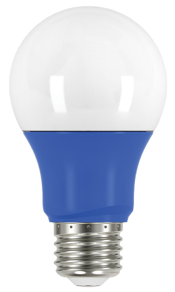 2 Watt; A19 LED; Blue when lit; Medium base; 120 Volt