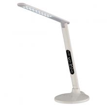 Satco Products Inc. 57/043 - LED Desk Lamp with USB port; Clock; Temperature Display; 8W; White Finish