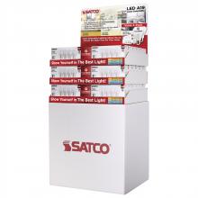 Satco Products Inc. D2115 - Display Unit Containing 36 Boxes of S11777 4-Pack; 14 Watt; A19; Medium Base; 3K/4K/5K CCT