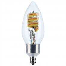 Satco Products Inc. S11242 - 4 Watt; B11 LED; 2700K-5000K RGB/Tunable White; Starfish IOT; Clear; Candelabra Base; 120 Volt