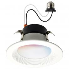 Satco Products Inc. S11568 - 10.5 Watt; LED Retrofit Downlight; 4 Inch Round; Starfish IOT; RGB & Tunable White; 120 Volt; 90