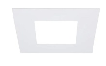 Satco Products Inc. S13550 - 4'' Flat Goof Ring for Commercial Downlights, Square, White Finish, 8.00 square outer, 4.13