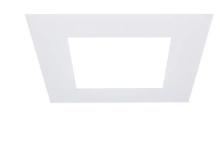 Satco Products Inc. S13552 - 8'' Flat Goof Ring for Commercial Downlights, Square, White Finish, 12.50 square outer, 7.38
