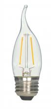 Satco Products Inc. S9571 - 2.5 Watt CA11 LED; Clear; Medium base; 2700K; 250 Lumens; 120 Volt