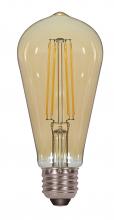 Satco Products Inc. S9585 - 4.5 Watt ST19 LED; Amber; Medium base; 2000K; 380 Lumens; 120 Volt