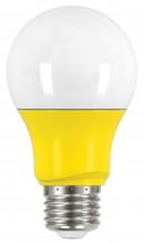 Satco Products Inc. S9645 - 2 Watt; A19 LED; Yellow when lit; Medium base; 120 Volt