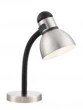 Satco Products Inc. SF76/355 - Goose Neck Desk Lamp; Steel & Black Finish