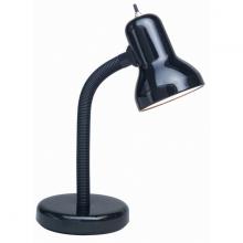 Satco Products Inc. SF77/537 - Goose Neck Desk Lamp; Black Finish