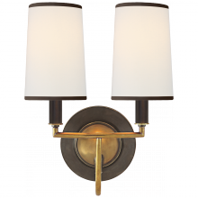 Visual Comfort Signagure Collect. TOB 2068BZ/HAB-L/BT - Elkins Double Sconce