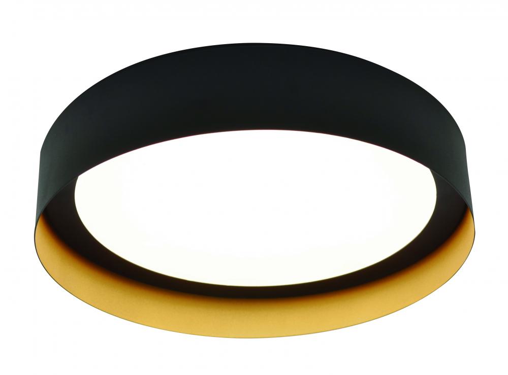 Reveal LED Flush Mount - 16'' - Black/Gold