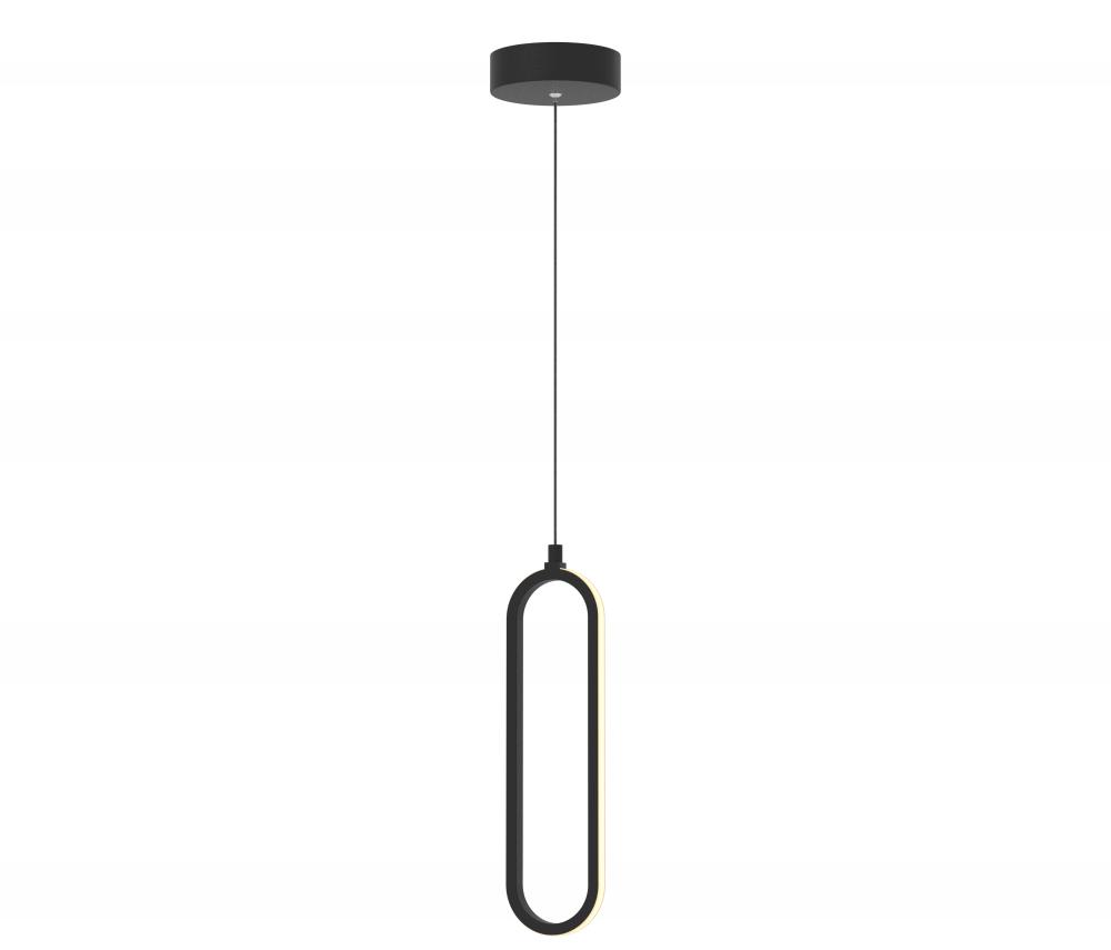 Sienna 12'' LED Pendant 10W 120V BK