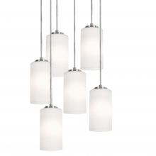 AFX Lighting, Inc. LEOP04MBSNRND6 - Leo 24'' 6 Light Round Pendant - SN