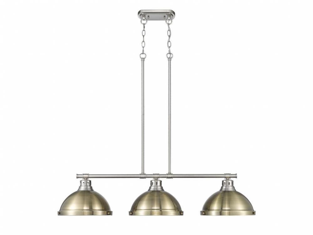 Duncan Small Pendant with Rod in Chrome with Clear Glass