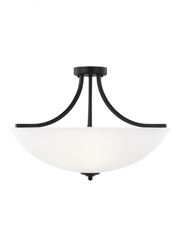 Geary Large Four Light Semi-Flush Convertible Pendant