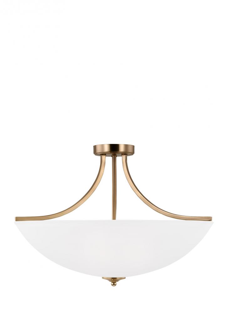 Geary Large Four Light Semi-Flush Convertible Pendant