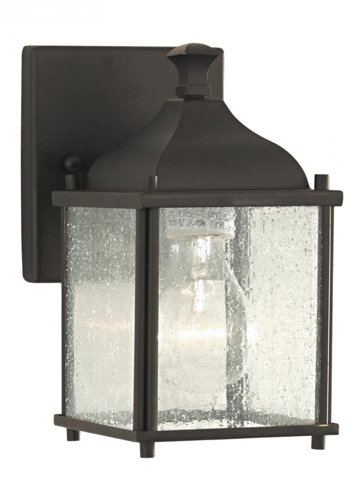 Terrace transitional 1-light outdoor exterior small wall lantern sconce in oil rubbed bronze finish