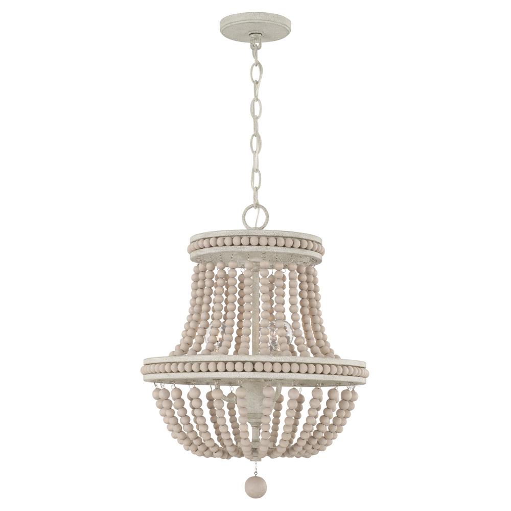 3-Light Beaded Chandelier