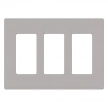 Lutron Electronics CW-3-GR - CLARO WALLPLATE 3 GNG GR